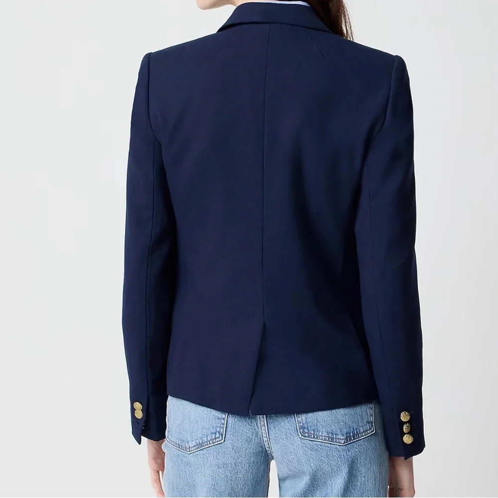 J. Crew Women's Navy Blazer with Gold Buttons - Picture 2 of 6